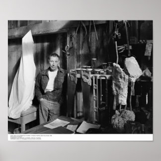 Póster Gurdon Woods, artista residente, en su estudio
