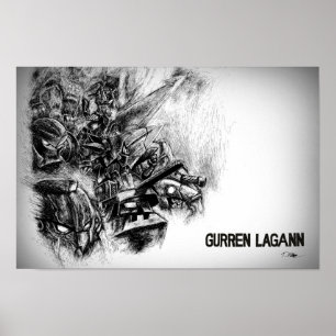 Póster ¡Gurren Lagann! ¡Girar!