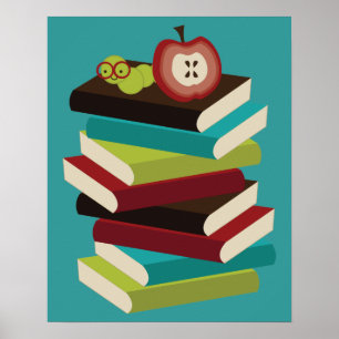 Póster Gusano de biblioteca