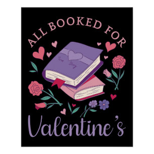 Póster Gusano de libros - Todo preparado para San Valentí