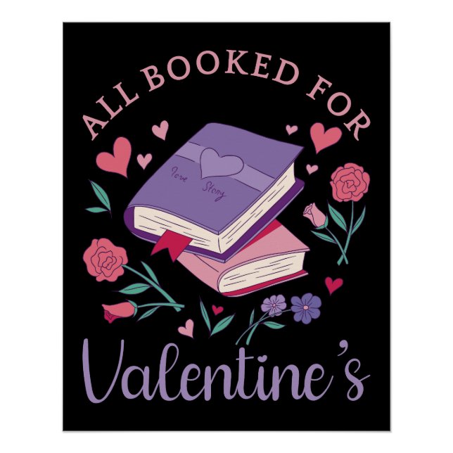 Póster Gusano de libros - Todo preparado para San Valentí (Anverso)