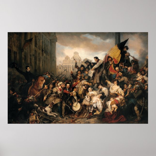 Póster Gustaf Wappers Episodio de la Revolución Belga (Frente)