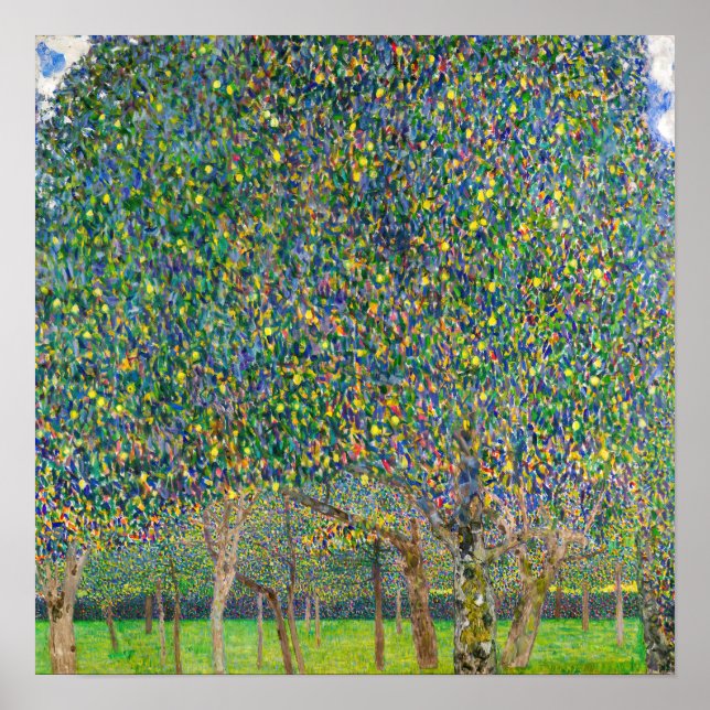 Póster Gustav Klimt - Árbol de peras (Frente)