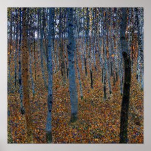 Póster Gustav Klimt - Arboleda de Hayas I