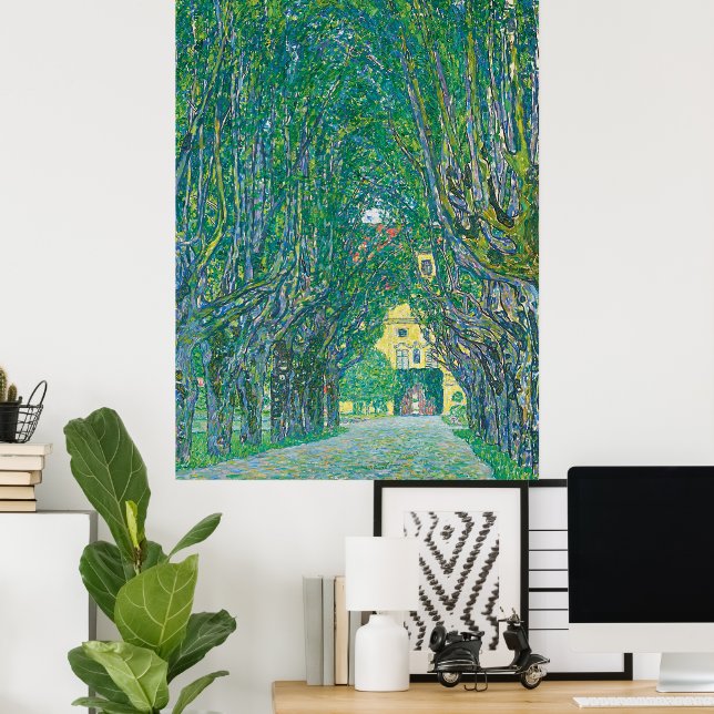 Póster Gustav Klimt: Avenue of Schloss Kammer Park (Oficina en casa)