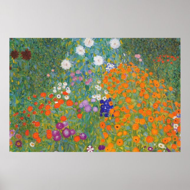 Póster Gustav Klimt // Bauerngarten // Farm Garden (Frente)