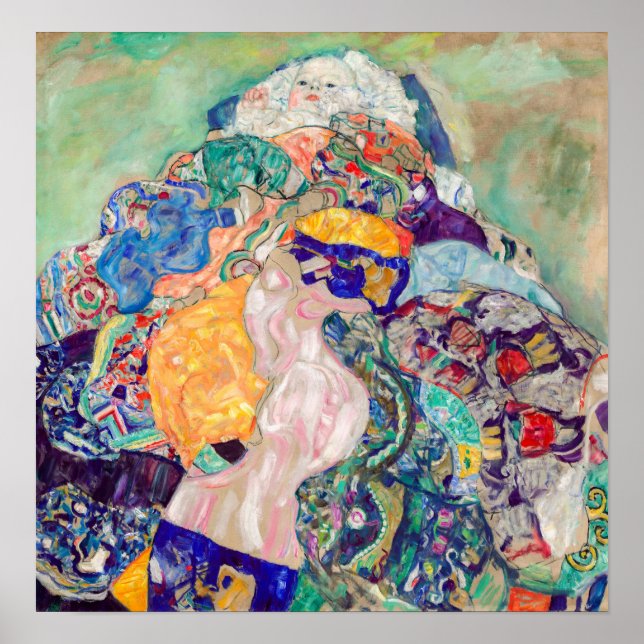 Póster Gustav Klimt - Bebé / Cuna (Frente)