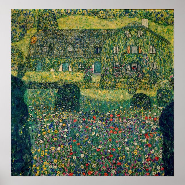 Póster Gustav Klimt - Casa de campo del artista (Frente)