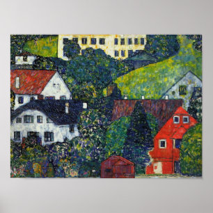 Póster Gustav Klimt - Casas En Unterach.