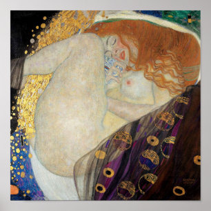 Póster Gustav Klimt - Danae