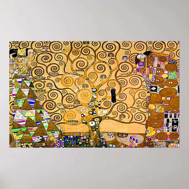Póster Gustav Klimt 'El Árbol De La Vida' (Frente)