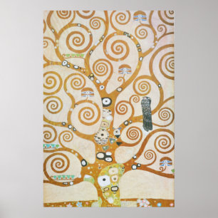 Póster Gustav Klimt El Árbol De La Vida Art Nouveau