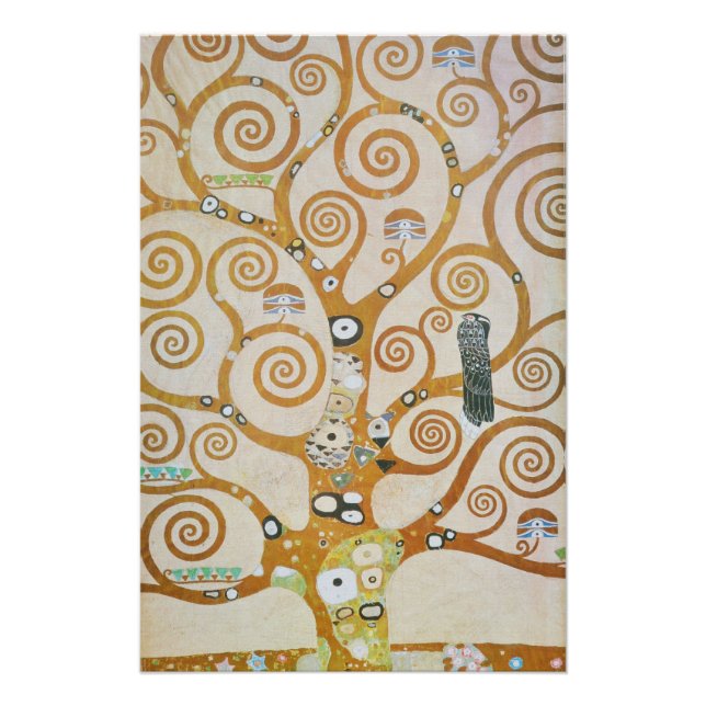 Póster Gustav Klimt El Árbol De La Vida Art Nouveau (Anverso)
