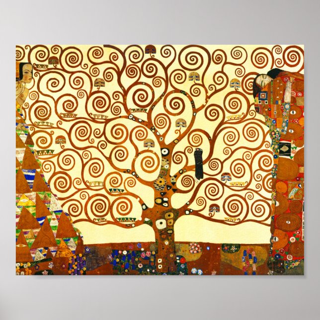 Póster Gustav Klimt El Bella Artes del árbol de la vida (Frente)