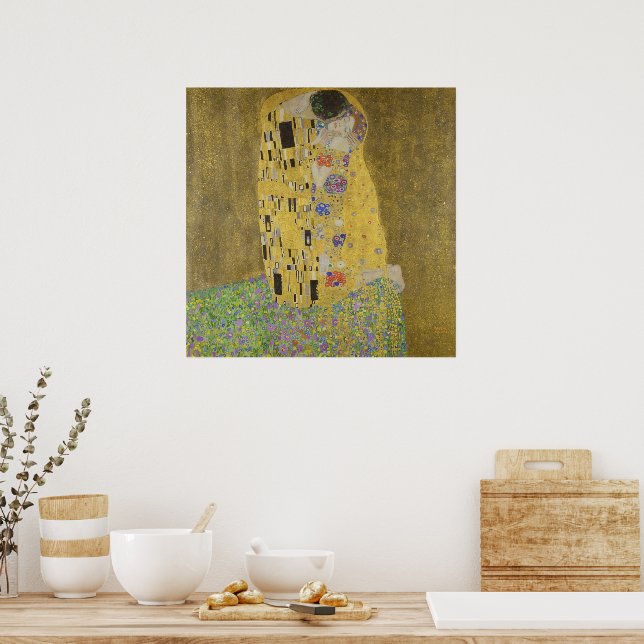 Póster Gustav Klimt El Beso (Cocina)