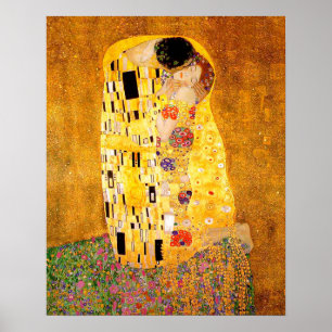 Póster Gustav Klimt "El beso"