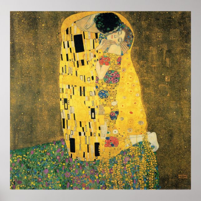 Póster GUSTAV KLIMT - El beso de 1907 (Frente)