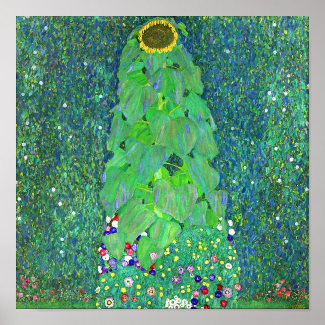 Póster Gustav Klimt El Girasol (Frente)