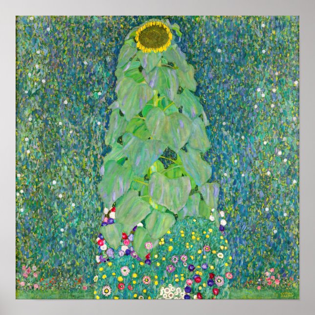 Póster Gustav Klimt - El Girasol (Frente)