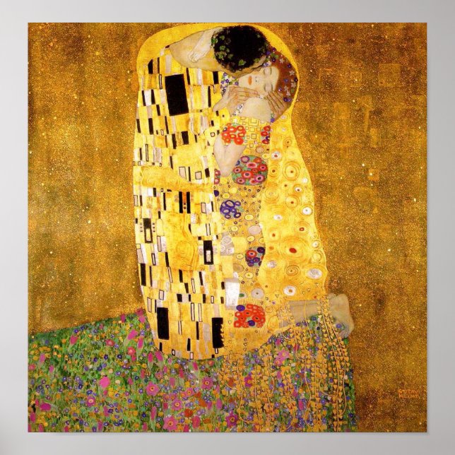 Póster Gustav Klimt El Poster del beso (Frente)