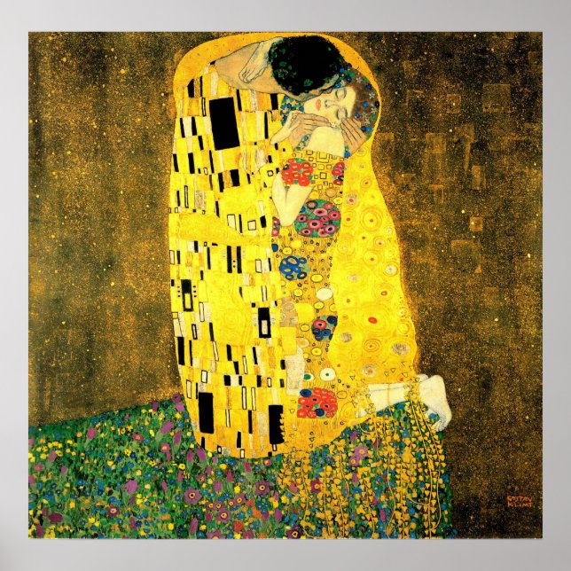 Póster Gustav Klimt -El Poster del beso (Frente)