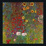 Póster Gustav Klimt Farm Garden con Poster de girasoles<br><div class="desc">Gustav Klimt Farm Garden con poster de girasoles. Óleo sobre lienzo de 1905-06. Aunque Klimt es reconocido por su época dorada que produjo obras clásicas como El beso y retrato de Adele Bloch Bauer, el artista también produjo algunos paisajes tremendamente encantadores. El Garden Farm with Sunflowers cuenta con un jardín...</div>