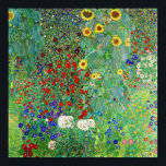 Póster Gustav Klimt Farm Garden With Sunflowers Painting<br><div class="desc">Gustav Klimt Farm Garden With Sunflowers Floral Vintage Art Nouveau Painting</div>