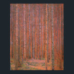 Póster Gustav Klimt Fir Forest Tannenwald<br><div class="desc">Gustav Klimt Fir Forest - Árboles Rojos de Art Nouveau Esta hermosa pintura vintage de los árboles es del maestro Gustav Klimt. El cuadro, llamado Fir Forest I, o Tannenwald, nos muestra un hermoso paisaje con los Árboles Rojos, a través de un bosque denso. Gustav Klimt capturó la sensación de...</div>