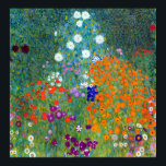 Póster Gustav Klimt Flower Garden<br><div class="desc">Casa de campo o jardín de flores de granja pintado por Gustav Klimt.</div>
