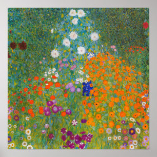 Póster Gustav Klimt - Flower Garden