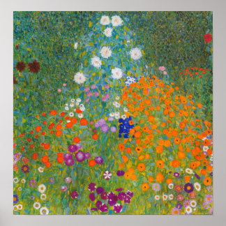 Póster Gustav Klimt - Flower Garden