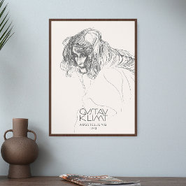 Póster Gustav Klimt Head Woman Profile Beethoven Frieze