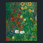 Póster Gustav Klimt - Jardín de granja con girasoles<br><div class="desc">Gustav Klimt - Jardín de granja con girasoles</div>