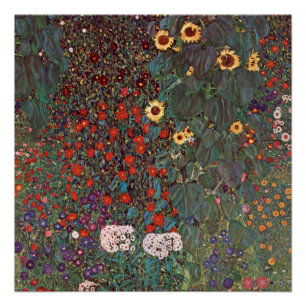Póster Gustav Klimt - Jardín del campo