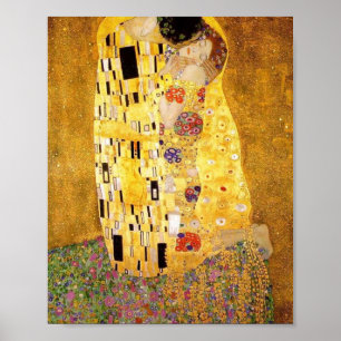 Póster Gustav Klimt, la alta resolución del beso