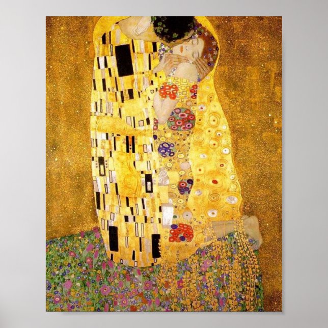 Póster Gustav Klimt, la alta resolución del beso (Frente)