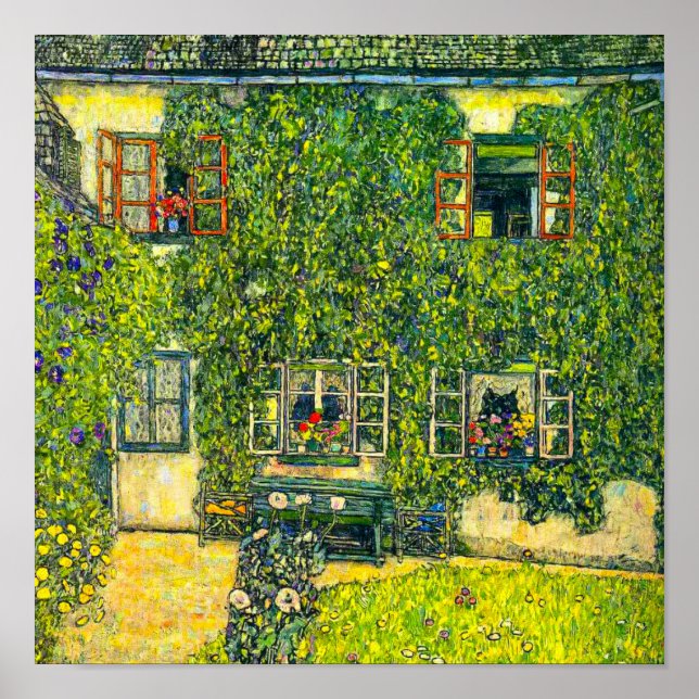 Póster Gustav Klimt La Casa de la Guardia (Frente)