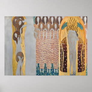 Póster Gustav Klimt - La frisa de Beethoven, detalles