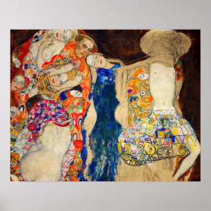 Póster Gustav Klimt - La Novia (inacabado)