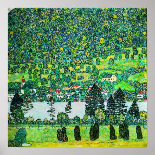 Póster Gustav Klimt - Ladera en Unterach