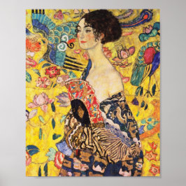 Póster Gustav Klimt Lady Con Ventilador