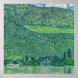 Póster Gustav Klimt - Litzenberg en el lago Attersee