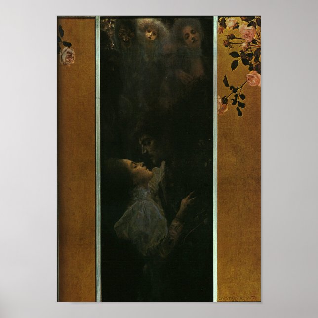Póster Gustav Klimt Love Poster (Frente)