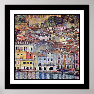 Póster Gustav Klimt - Malcesine en el lago de Garda Itali