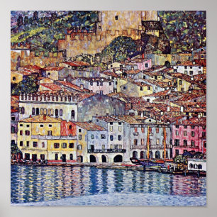 Póster Gustav Klimt - Malcesine en el lago Garda Italia