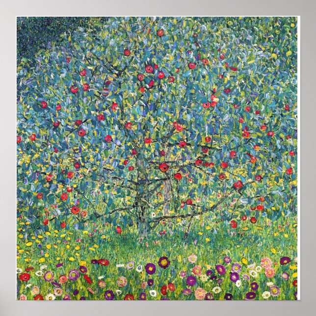 Póster Gustav Klimt - Manzano (Frente)