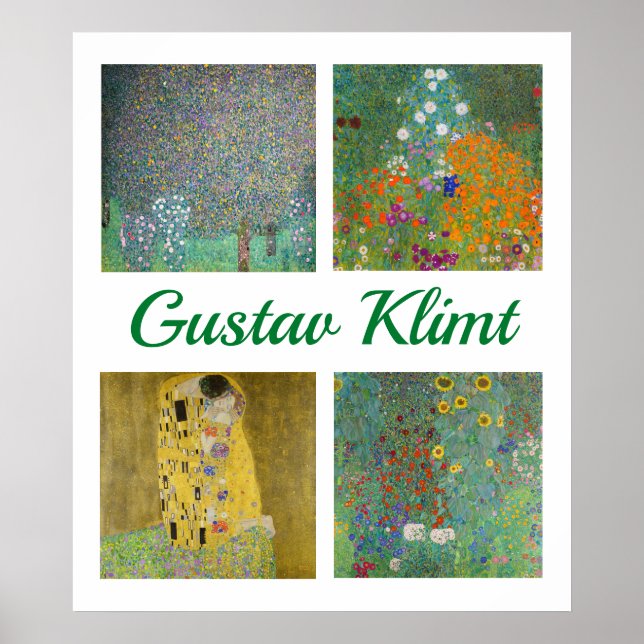 Póster Gustav Klimt Masterpieces Patchwork (Frente)