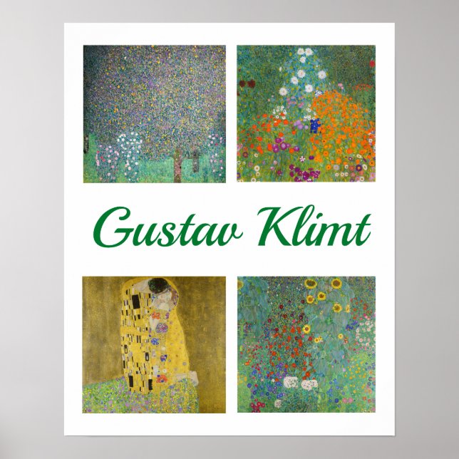 Póster Gustav Klimt Masterpieces Patchwork (Frente)