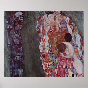 Póster Gustav Klimt - Muerte y Vida