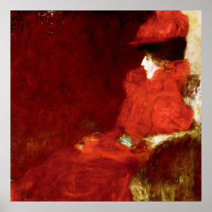 Póster Gustav Klimt, MUJER EN UN SILLÓN